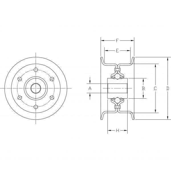 Flanged Belt Idler - Aetna Bearing Company