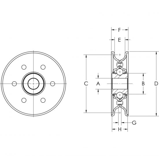 Round Belt Idler - Aetna Bearing Company